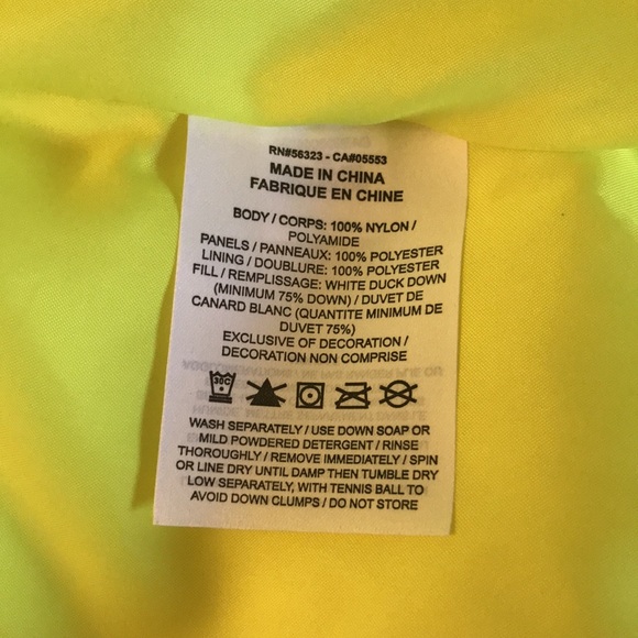 Jordan Down Filled Puffer Parka Jacket Lemon/Neon size XS NWT - Picture 15 of 16